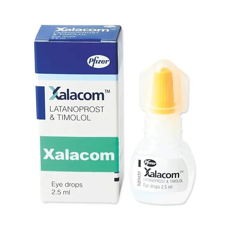 Xalacom (0.005/0.5%) 2.5Ml Eye Drops — authentic medicine packaging