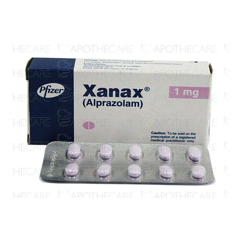 Xanax (1mg) 30 Tablets — authentic medicine packaging