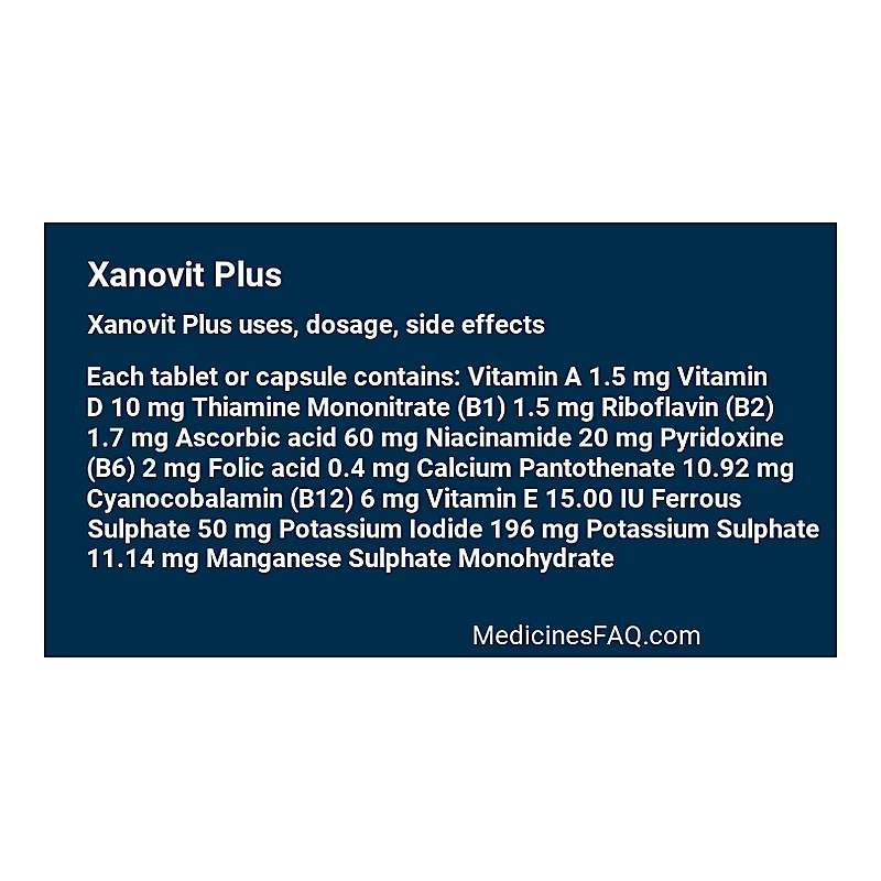Xanovit +Tablet — authentic medicine packaging