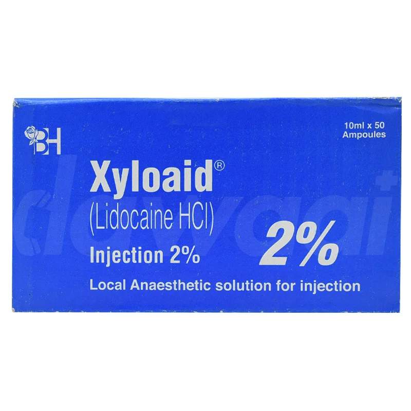 Xyloaid 2% Ad (10Ml+50Amp) Injection — authentic medicine packaging