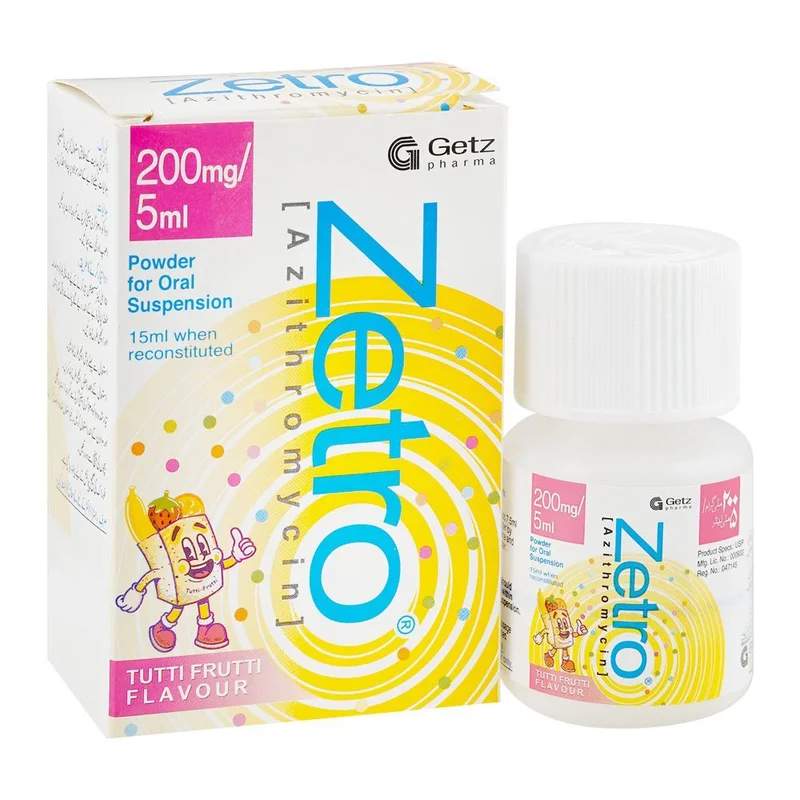 Zetro(200Mg/5Ml) 30Ml Suspension — authentic medicine packaging