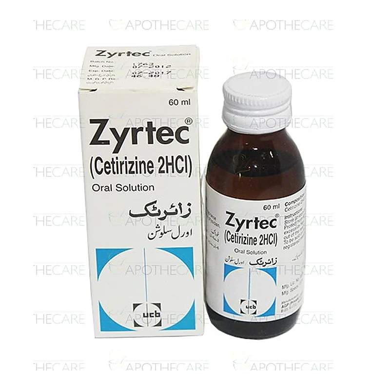 Zyrtec (1Mg/Ml) 60Ml Oral Solution — authentic medicine packaging