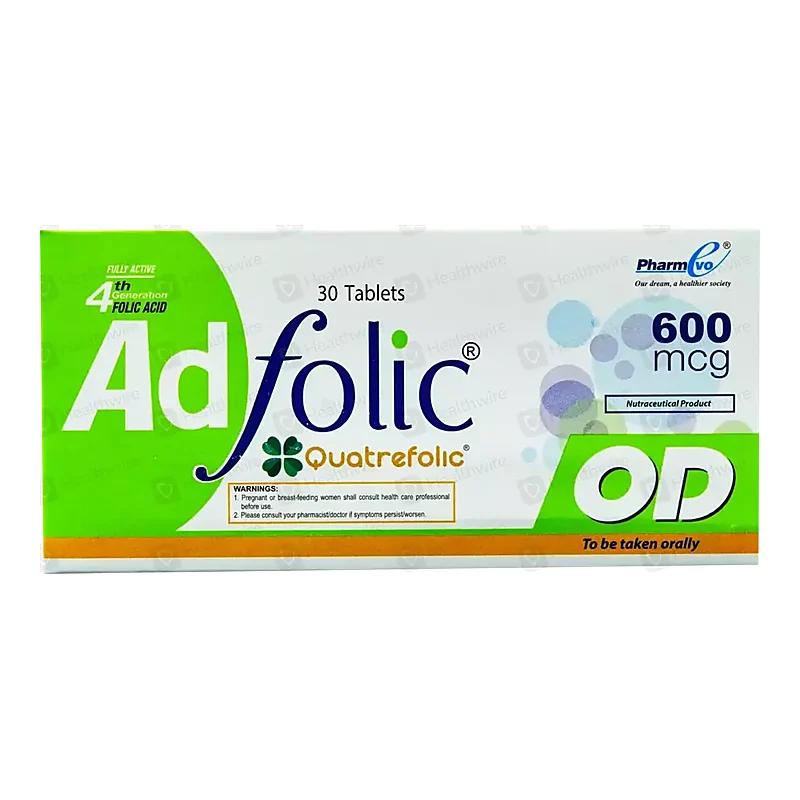 Ad Folic Od (600Mcg) 30 Tablets