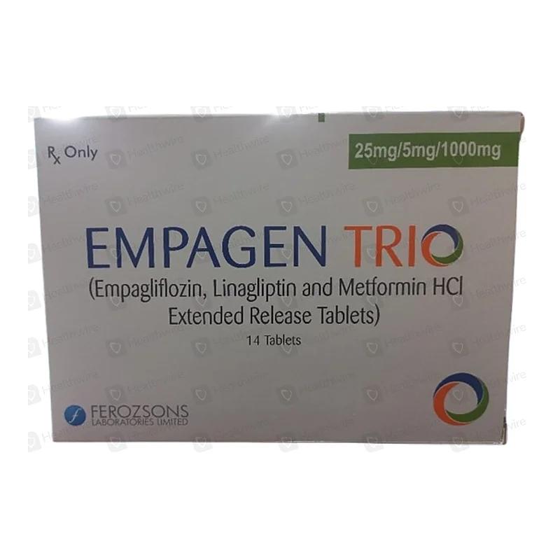 Empagen Trio (5Mg/2.5Mg/1000Mg) 14 Tablets