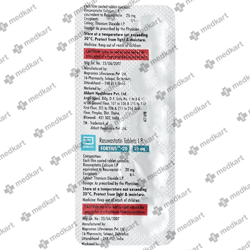 Fortius (20Mg) 10 Tablets