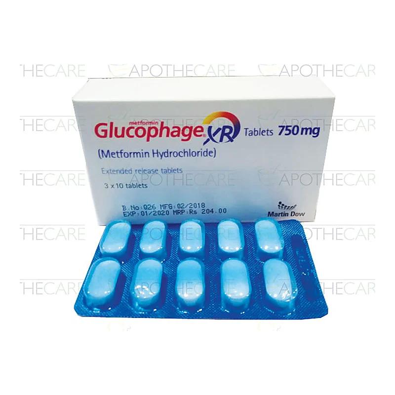 Glucophage Xr (750Mg) 30 Tablets