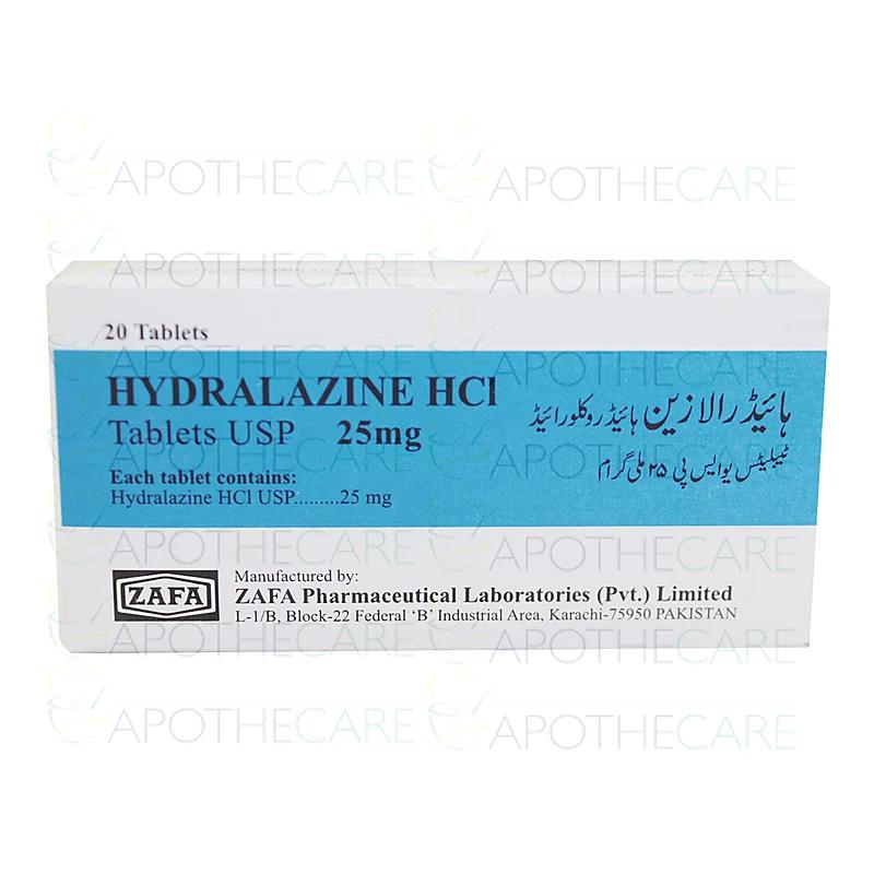 Hydralazine Hcl (25Mg) 20 Tablets