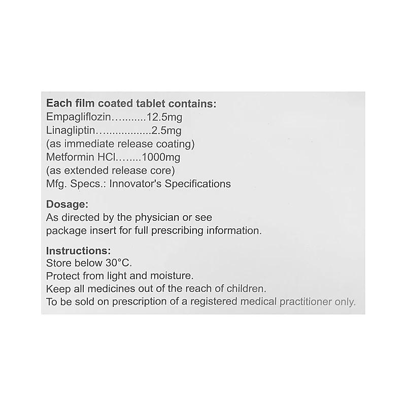 Linamet Xr (5Mg/1000Mg) 14 Tablets