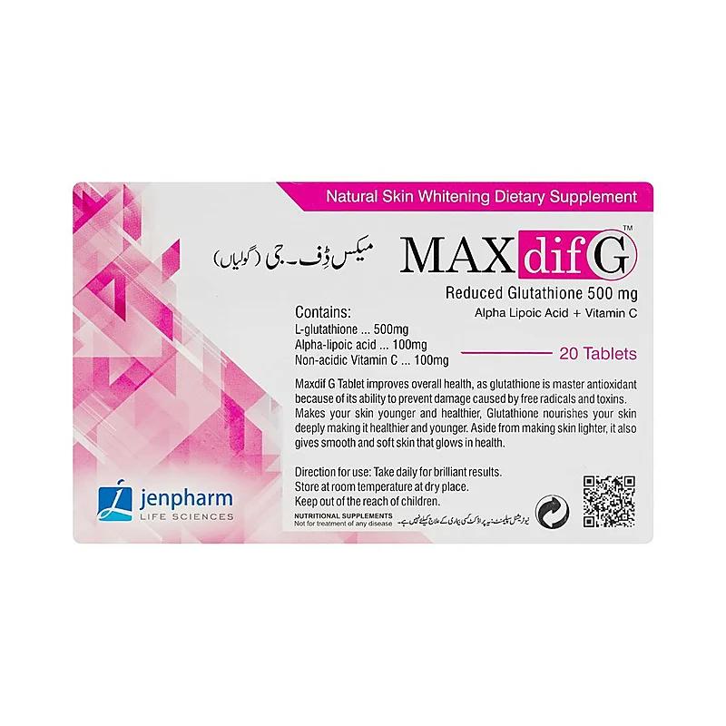 Maxdif G (500Mg) 20 Tablets