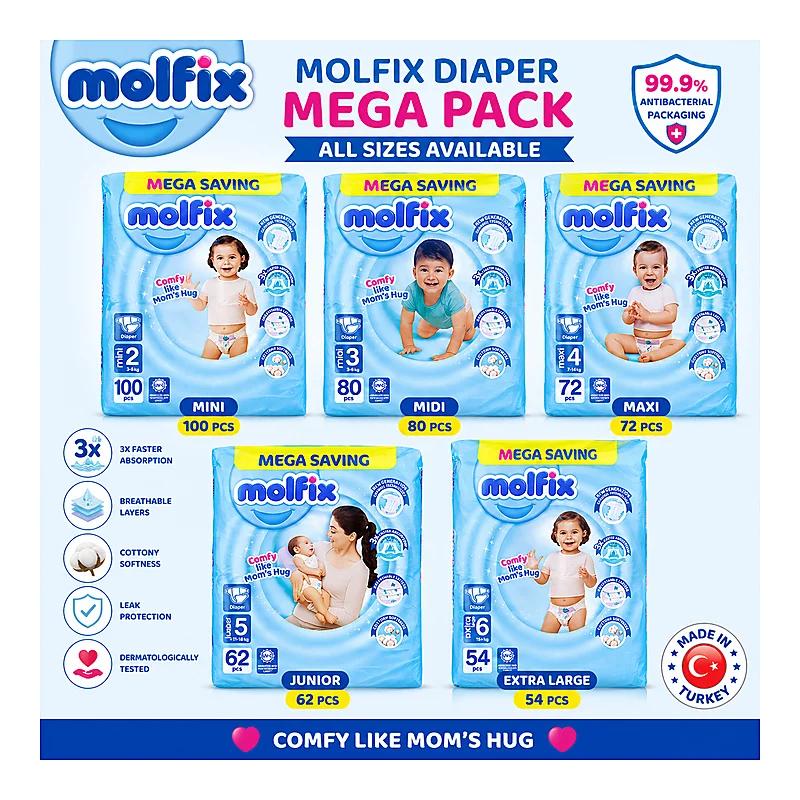 Molfix Diapers 2 No (38 Pcs) Twin Pack