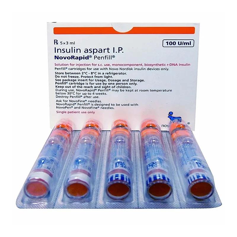 Novorapid (100Iu) 3Ml, 5 Flexpen
