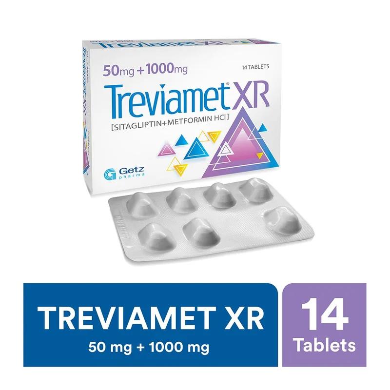 Treviamet Xr (100/1000Mg) 14 Tablets