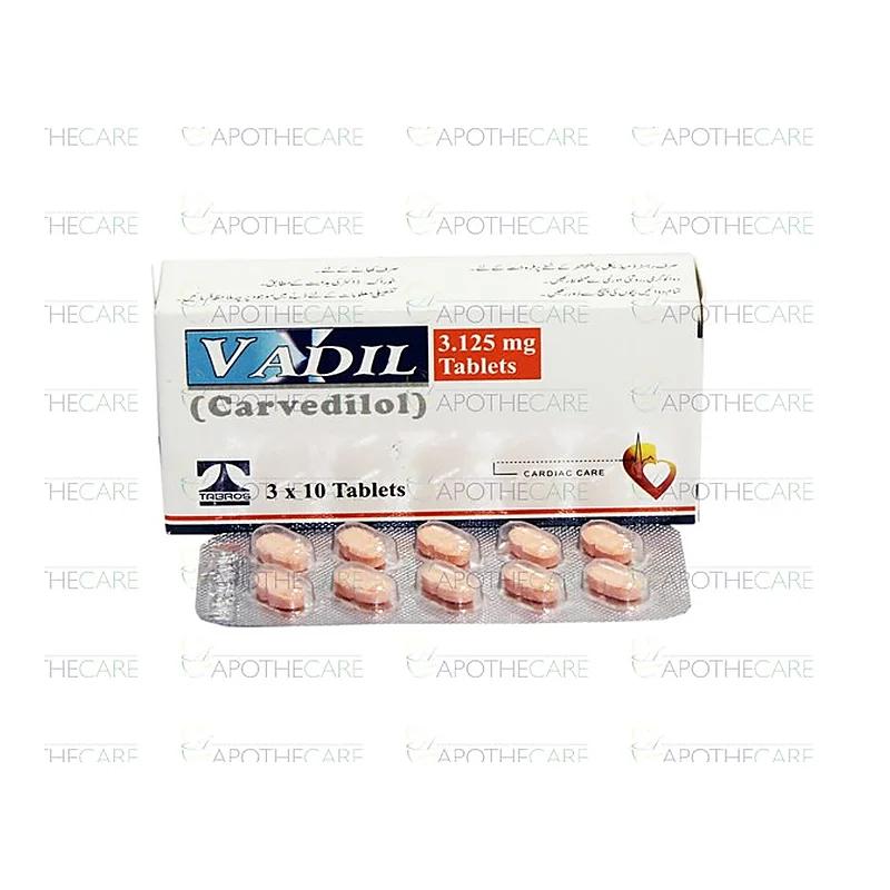 Vadil (3.125Mg) 30 Tablets