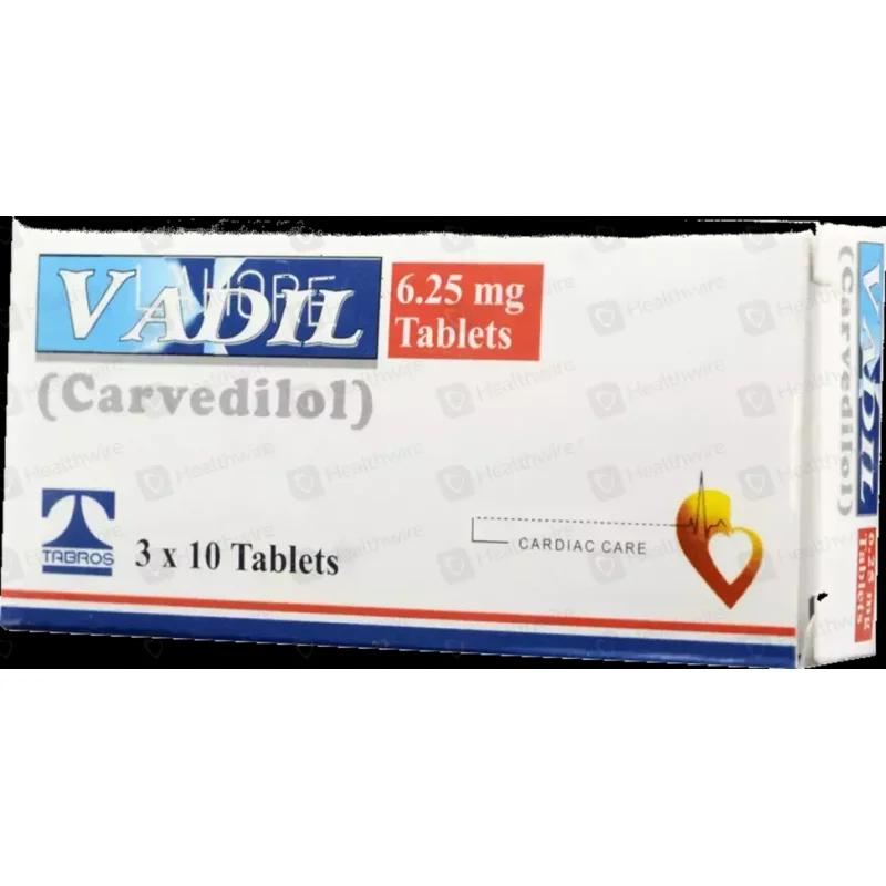 Vadil (6.25Mg) 30 Tablets