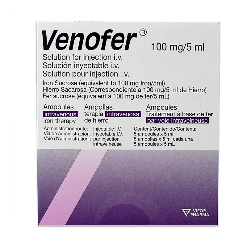 Venofer (100Mg/5Ml) 5 Ampoule Injections