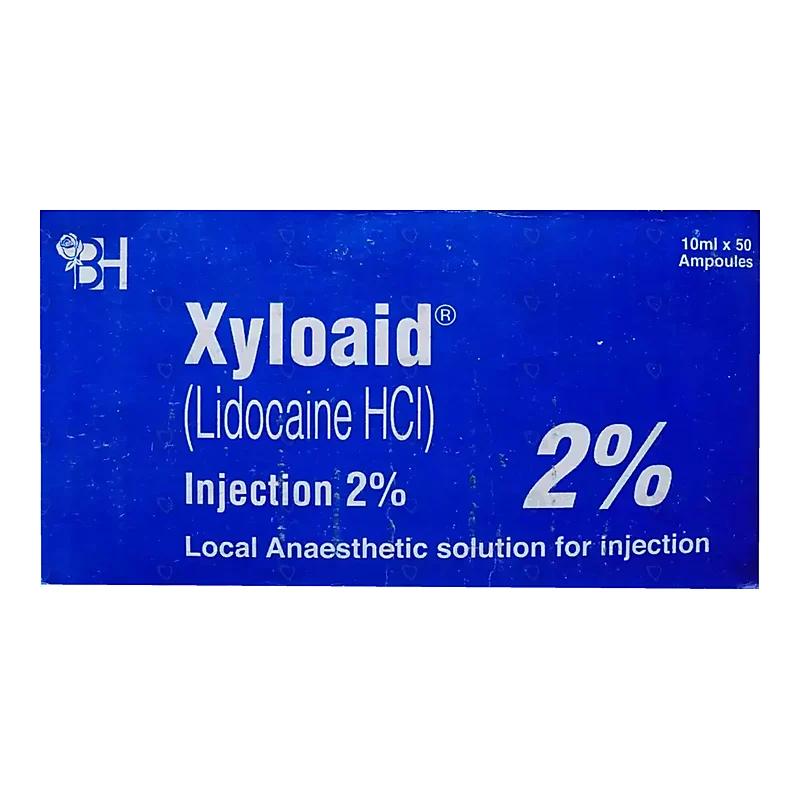 Xyloaid Solution (2%) 10Ml 50 Ampoule Injections