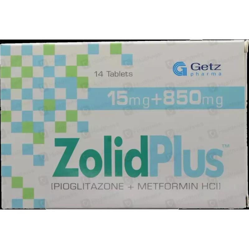 Zolid Plus (15/850Mg) 14 Tablets