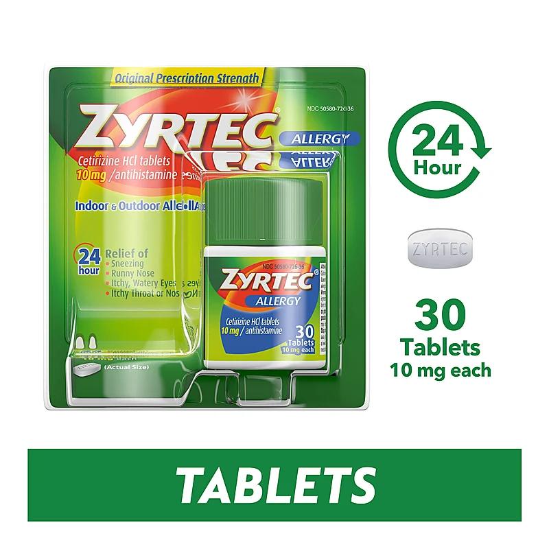 Zyrtec (10Mg) 30 Tablets