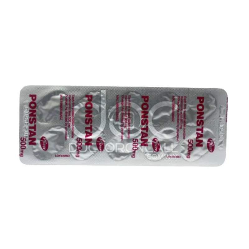 Ponstan 500mg Tablets (100 Tablets) — authentic medicine packaging
