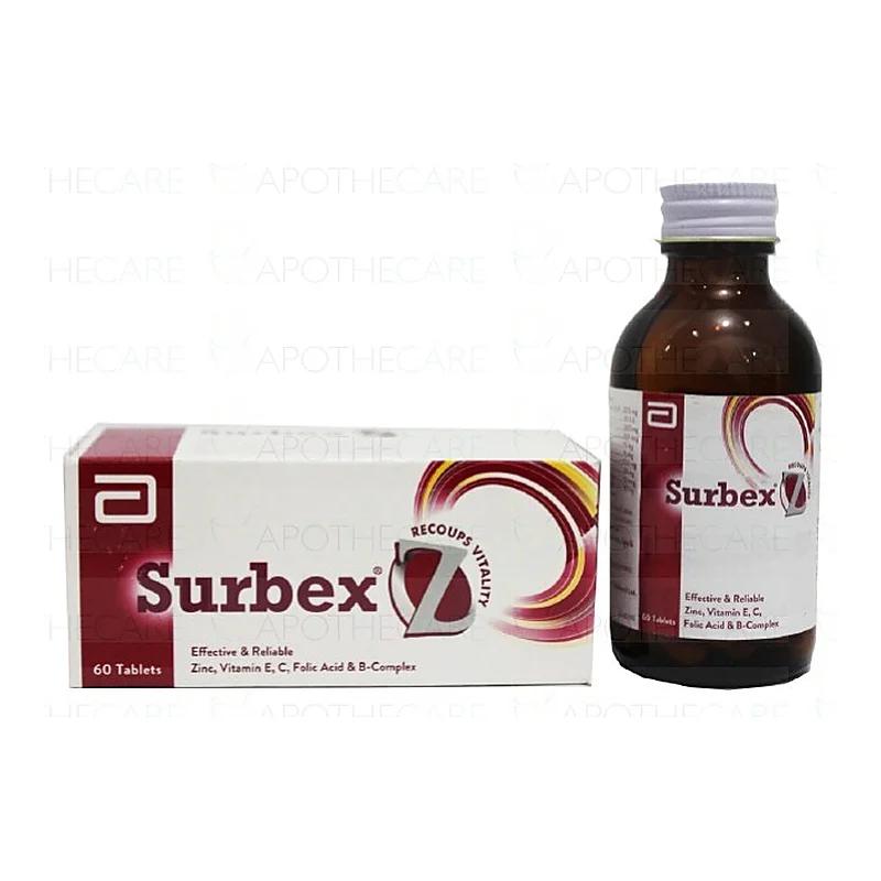 Surbex Z High Potency Vitamin B-Complex with Zinc (30 Tablets)