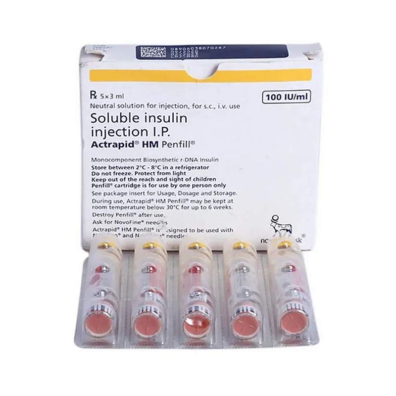 Actrapid Hm (100Iu/Ml) 3Ml, 1 Penfills — authentic medicine packaging