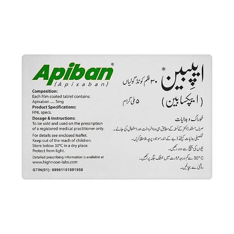 Apiban (2.5Mg) 30 Tablets — authentic medicine packaging