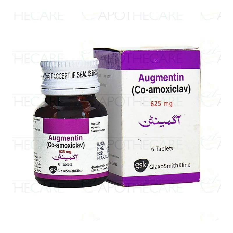 Augmentin (625mg) 6 Tablets — authentic medicine packaging