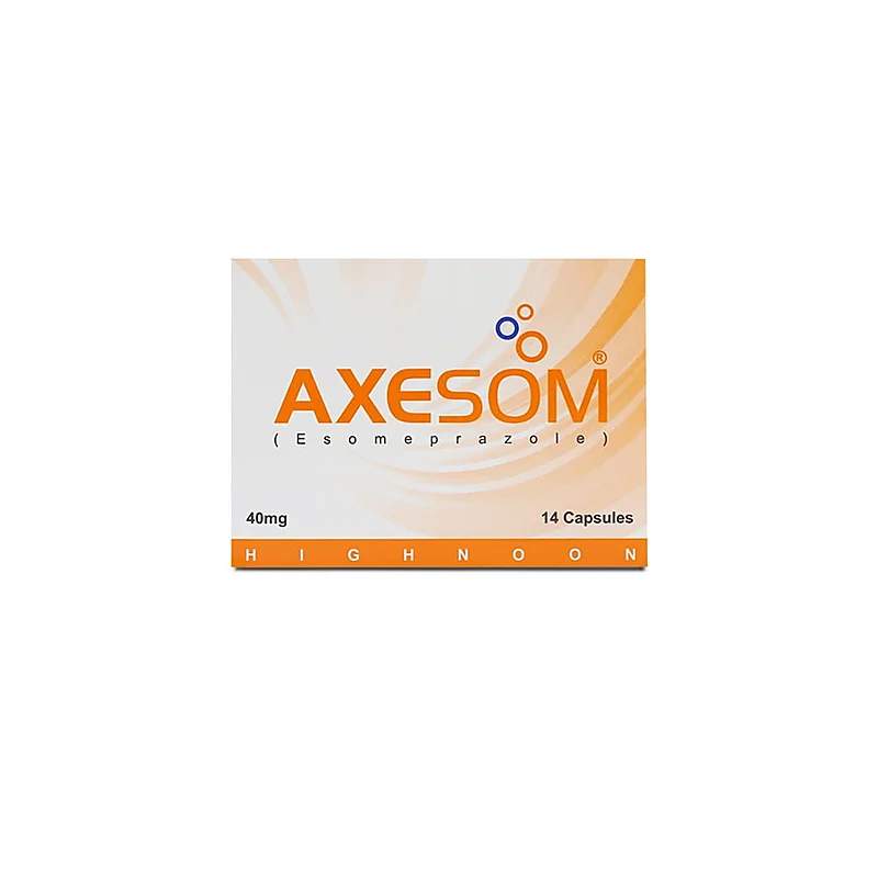 Axesom (40Mg) 14 Capsules — authentic medicine packaging