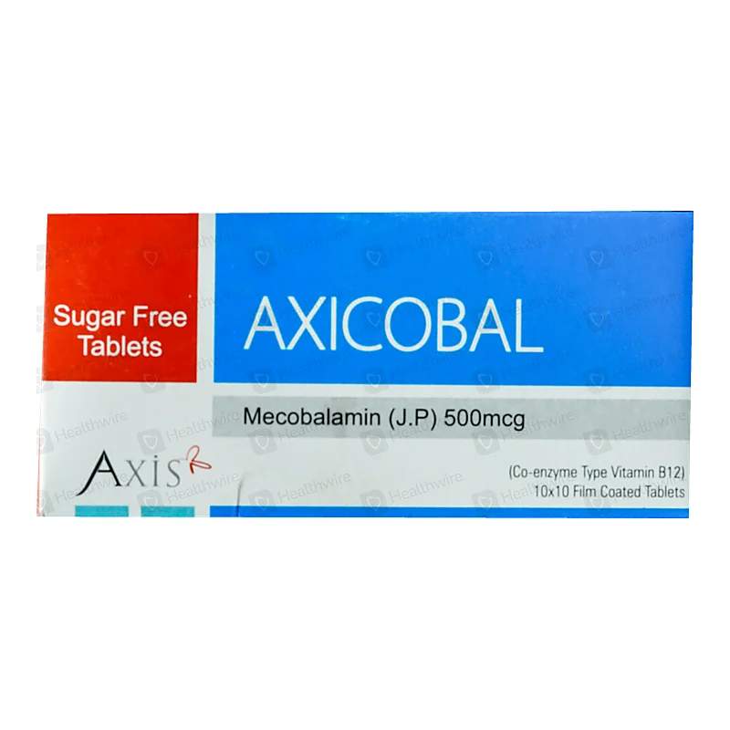 Axicobal (500Mcg) 100 Tablets — authentic medicine packaging