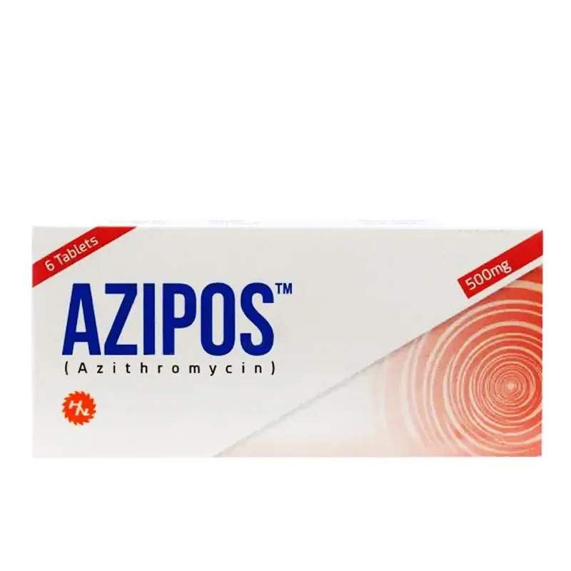 Azipos (500Mg) 6 Tablets — authentic medicine packaging