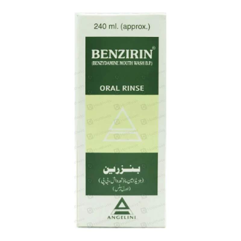 Benzirin (240Ml) Mouthwash — authentic medicine packaging
