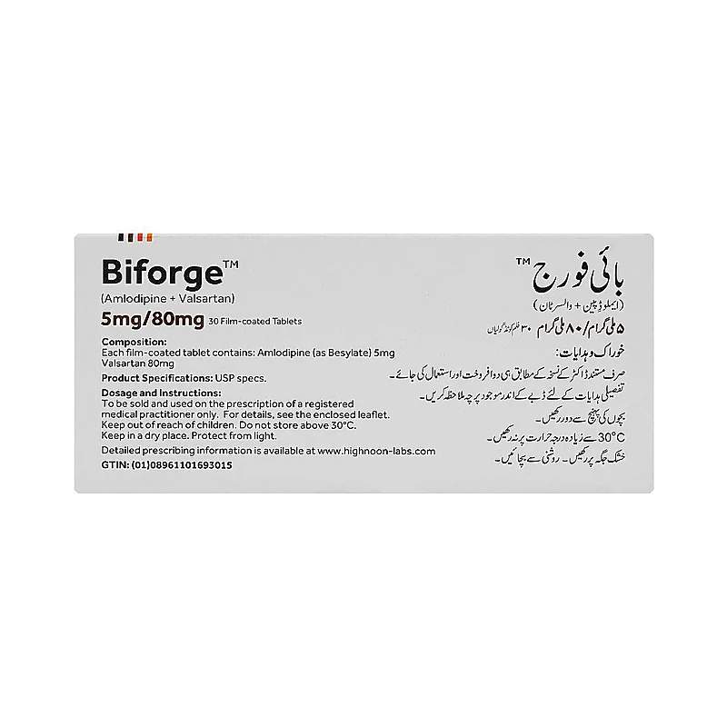 Biforge (5/160Mg) 30 Tablets — authentic medicine packaging