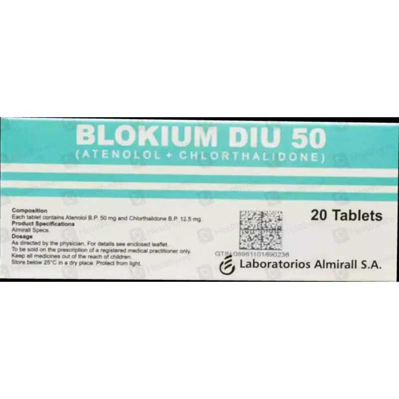 Blokium Diu-50 (50/12.5Mg) 20 Tablets — authentic medicine packaging