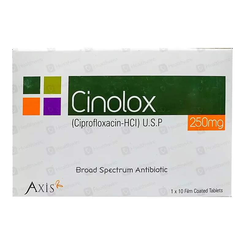 Cinolox (250Mg) 10 Tablets — authentic medicine packaging