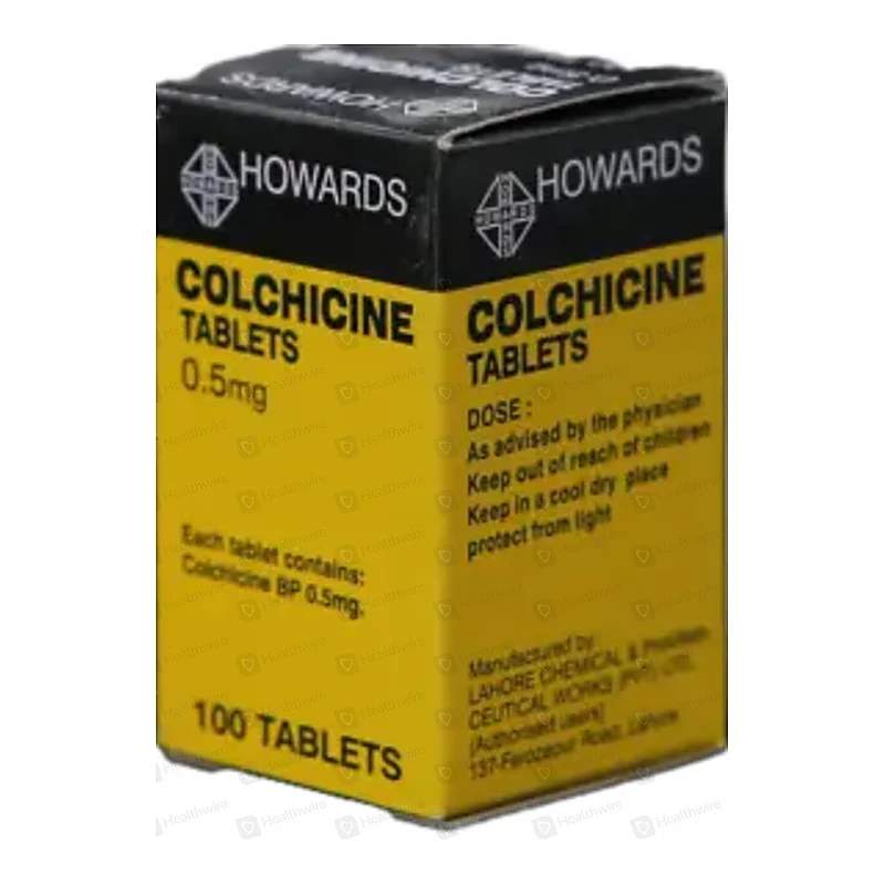 Colchicine (0.5Mg) 100 Tablets — authentic medicine packaging
