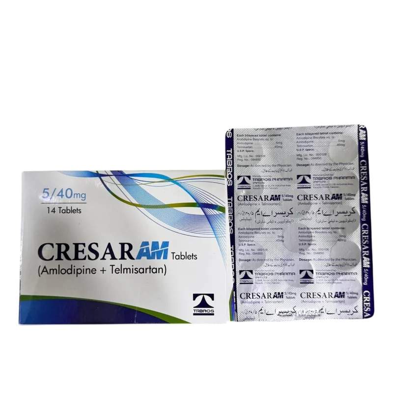 Cresar Am (10/80Mg) 14 Tablets — authentic medicine packaging