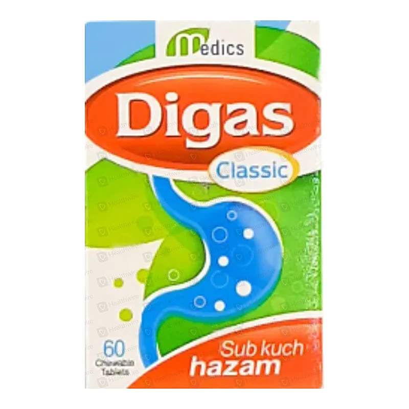 Digas Classic 120 Tablets — authentic medicine packaging