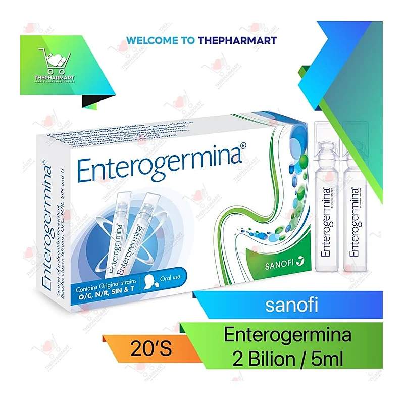 Enterogermina Oral Solution 20 Impoules — authentic medicine packaging