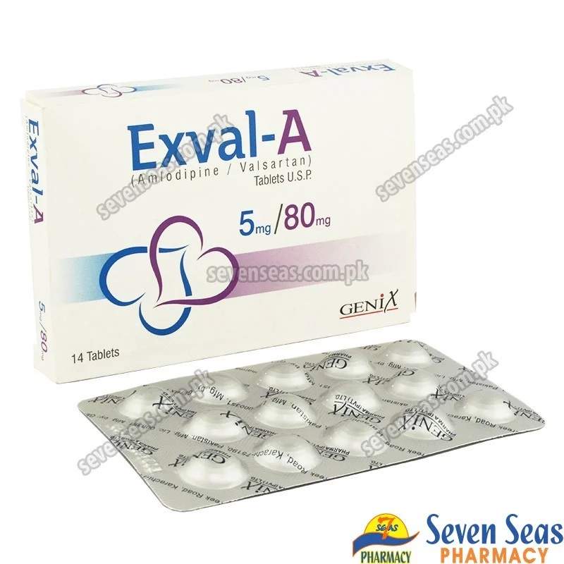 Exval-A (5/80Mg) 14 Tablets — authentic medicine packaging
