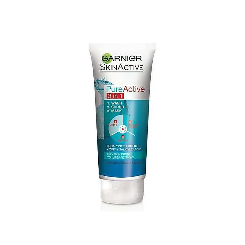 Garnier (Pure Active 3 In 1) 100Ml Face Wash
