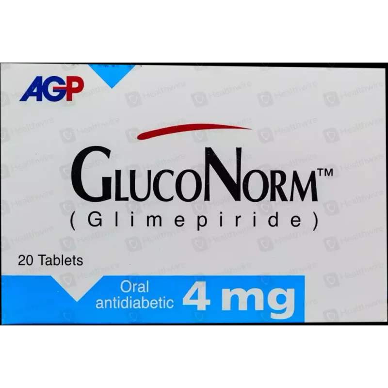 Gluconorm (4Mg) 20 Tablets — authentic medicine packaging