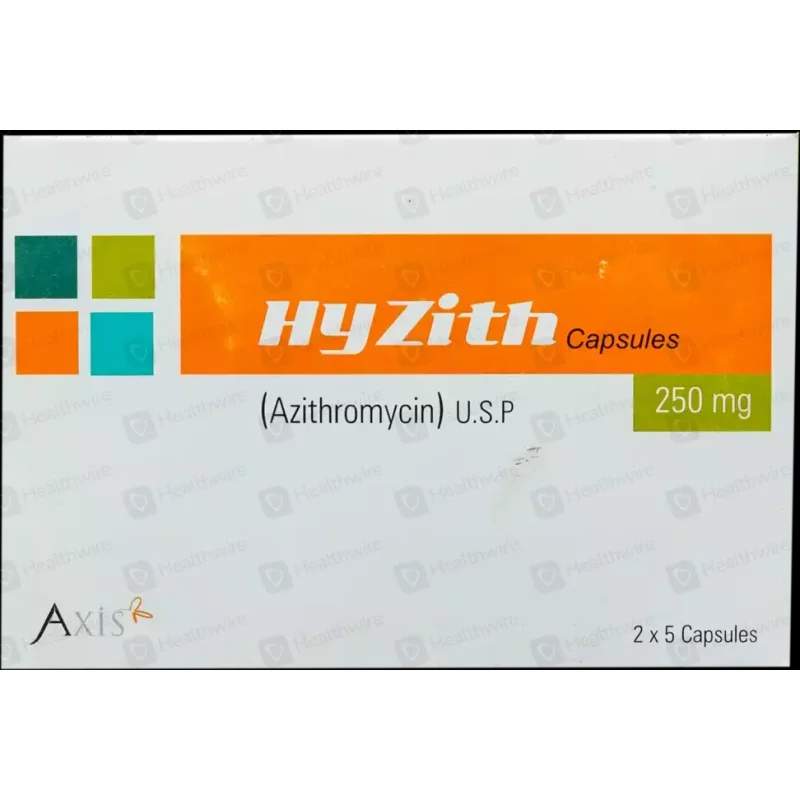 Hyzith (250Mg) 10 Capsules — authentic medicine packaging