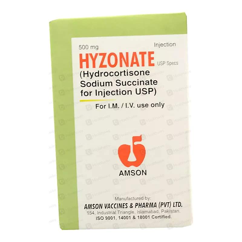 Hyzonate (500Mg) 1 Vial Injection — authentic medicine packaging