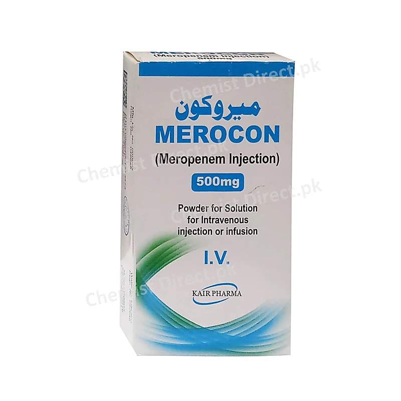 Merocon (500Mg) 1 Injection/Infusion — authentic medicine packaging