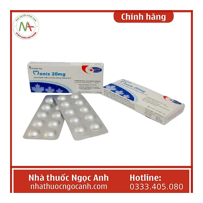 Monis (20Mg) 100 Tablets — authentic medicine packaging