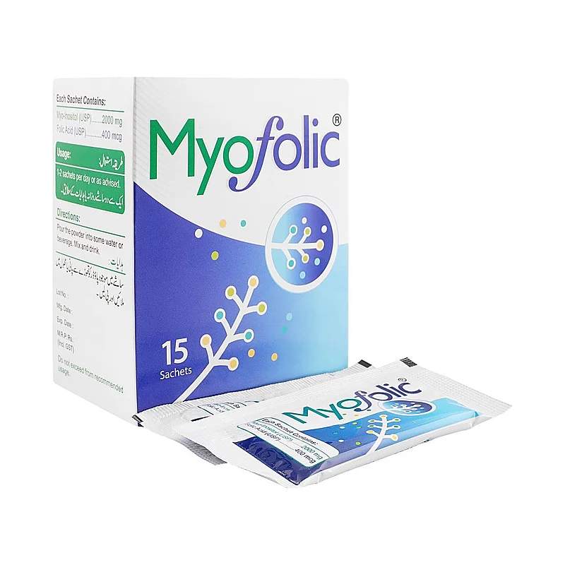 Myofolic 15 Sachets — authentic medicine packaging