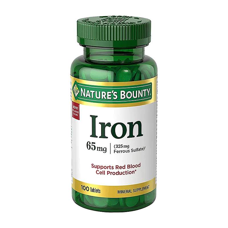 Nature'S Bounty Iron 65 Mg Tab — authentic medicine packaging