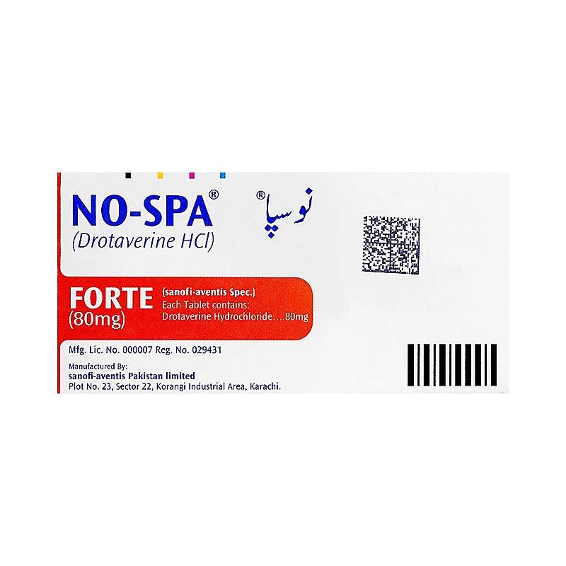 No-Spa Forte (80Mg) 30 Tablets — authentic medicine packaging