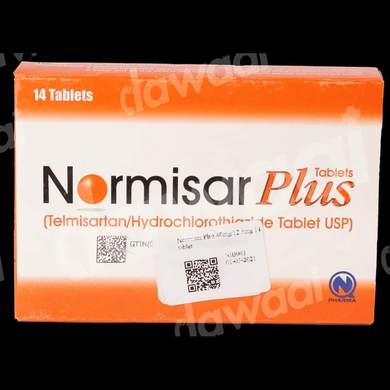 Normisar Plus (40/12.5Mg) 14 Tablets — authentic medicine packaging