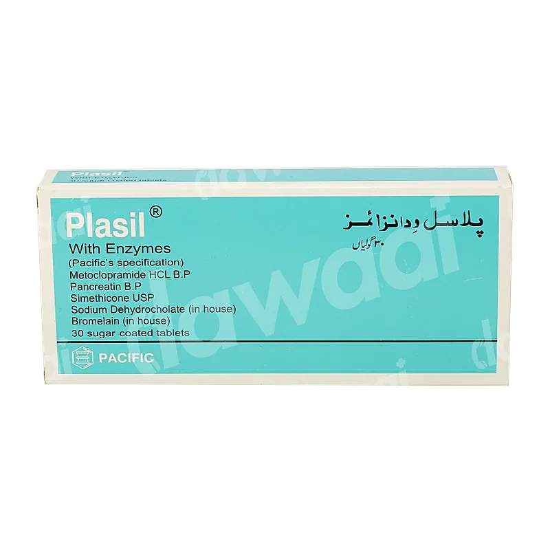 Plasil With Enzyme 30 Tablets — authentic medicine packaging